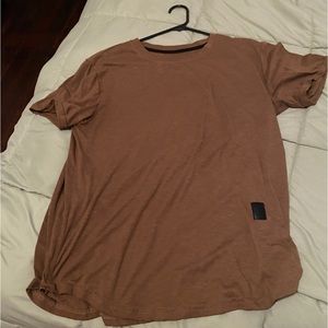 Brown Black Square tailed Tee